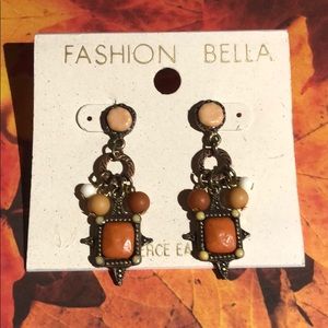 Pierced earrings in beautiful fall Autumn colors